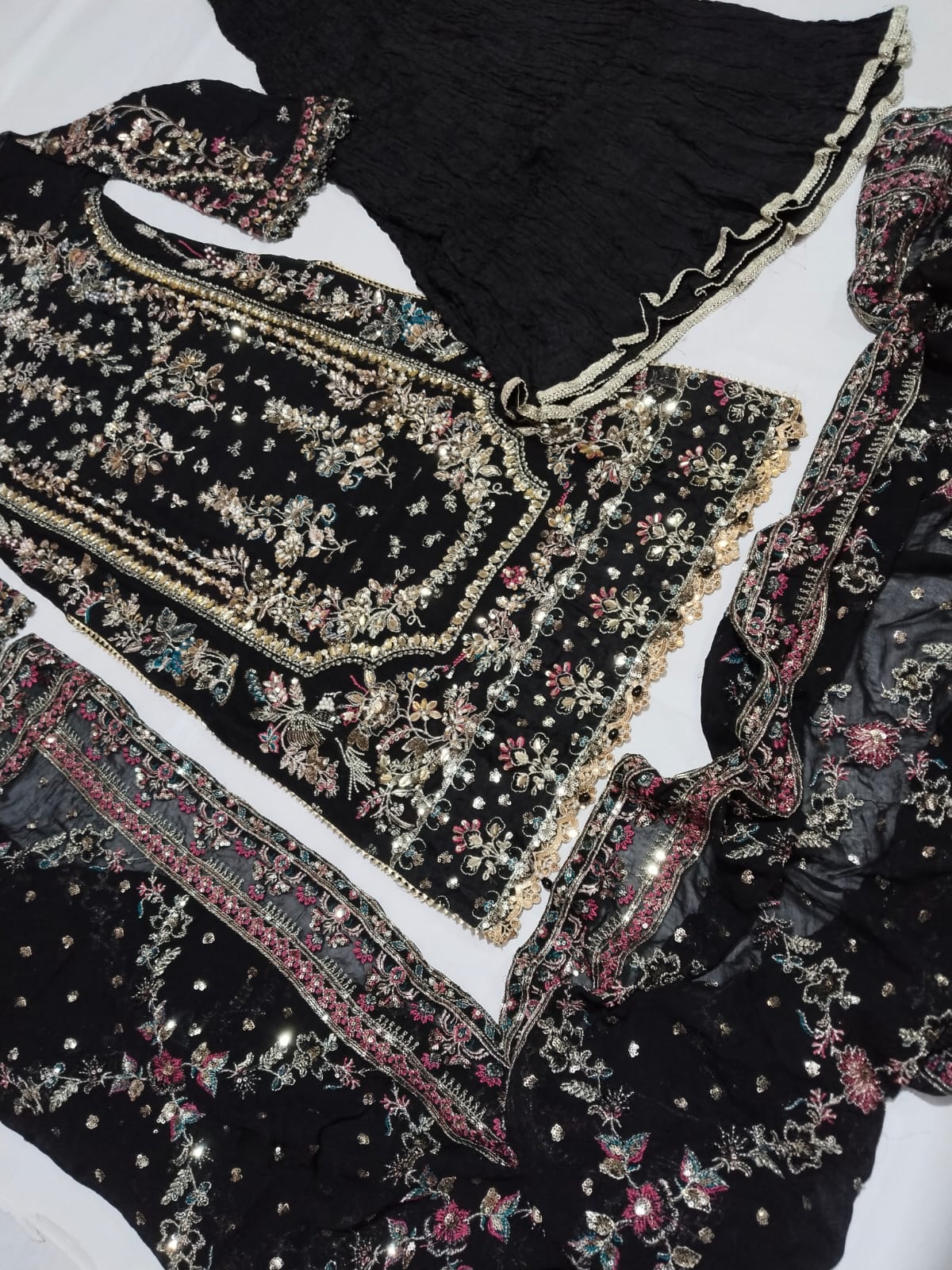 party wear black sharara