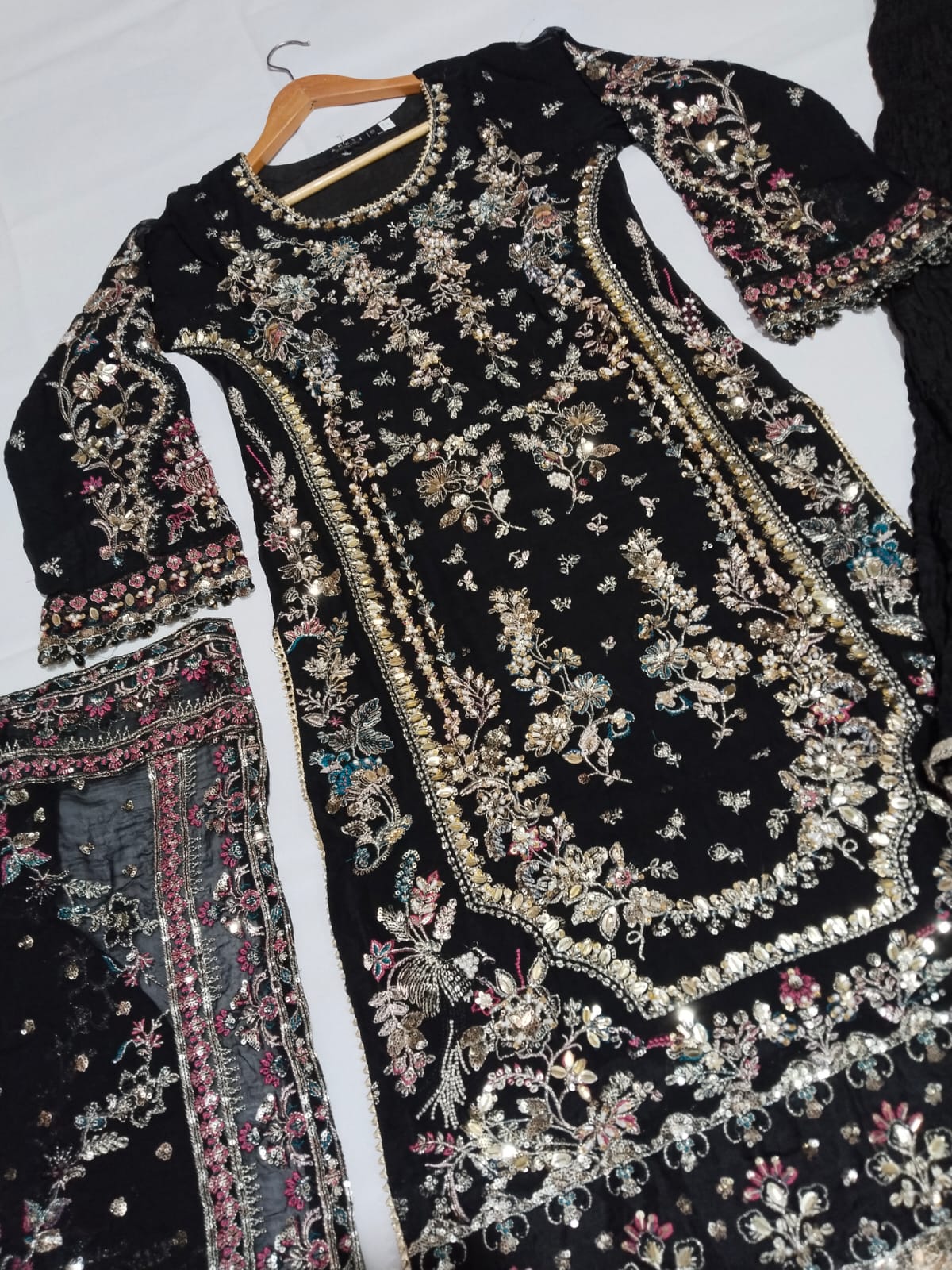 party wear black sharara