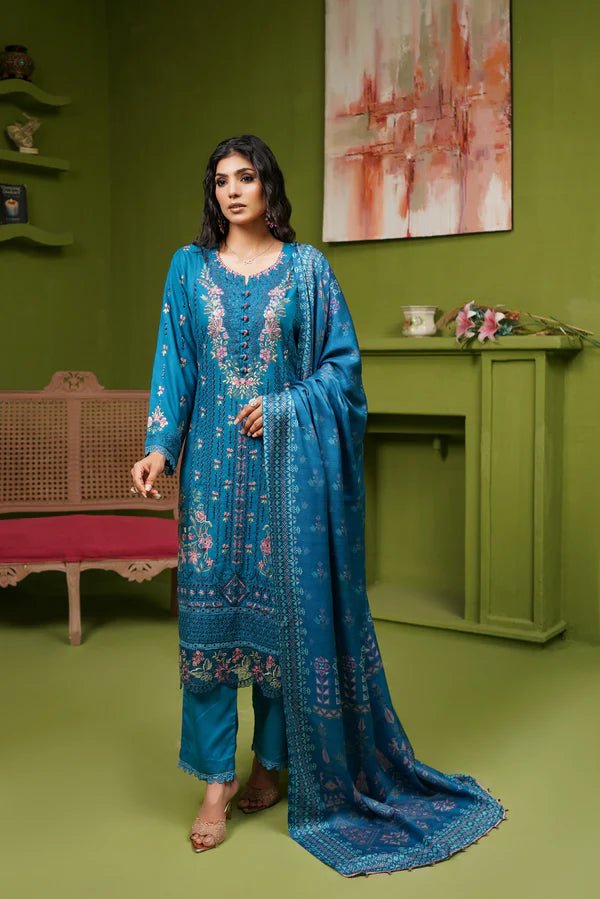 Munira 7 Chic Dhanak Zinc Blue
