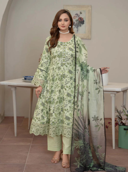 Soni Aaima Lawn 04 Perrot Green