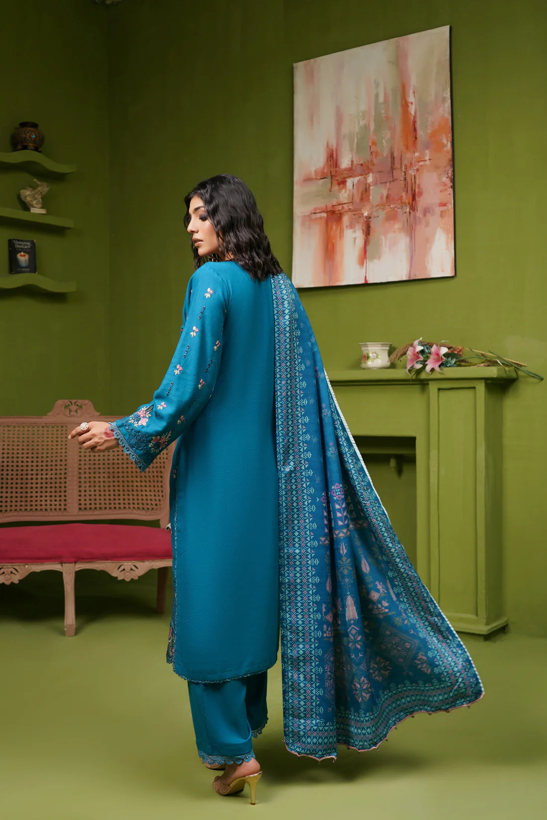 Munira 7 Chic Dhanak Zinc Blue