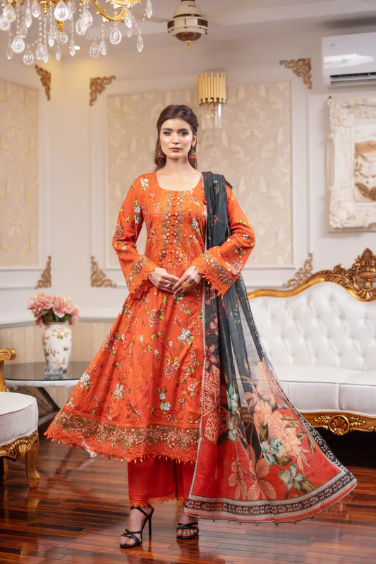 Munira Mehak Frock MSL rust