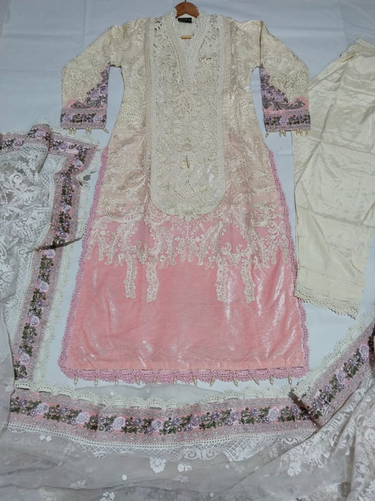 party wear off white&pink